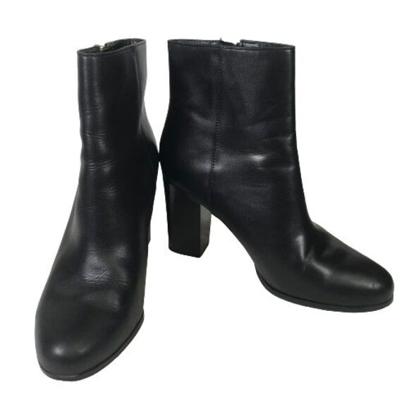 Michael Kors Black Ankle Boots with Gold Zipper - Picture 15 of 16